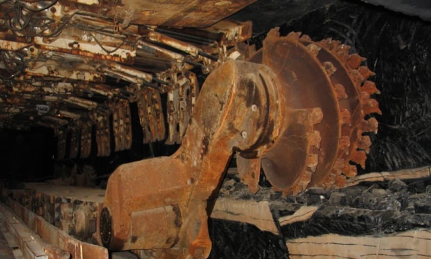 A longwall shearer.